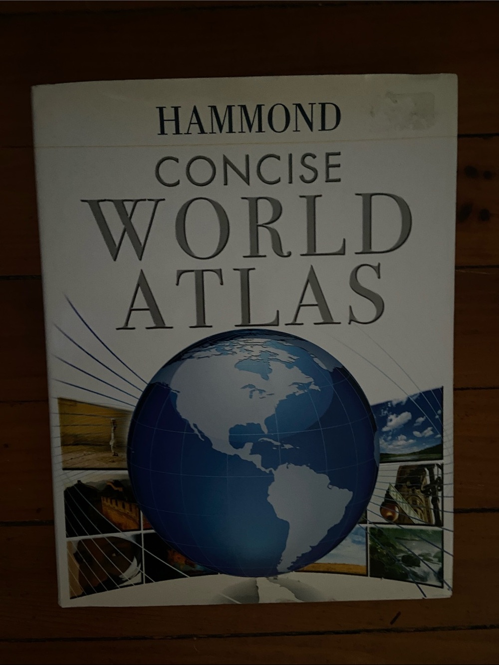 Hammond Concise World Atlas Blue & White Globe Cover coffee table book maps map